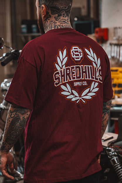 Shred - Burgundy Tee