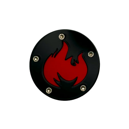 Points Cover Twin Cam - Flame